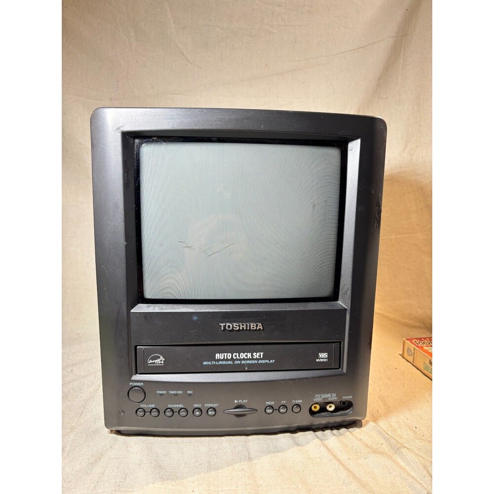 Toshiba MV9KD1 TV/VCR Combo 9-Inch Retro Gaming CRT - VHS Tested